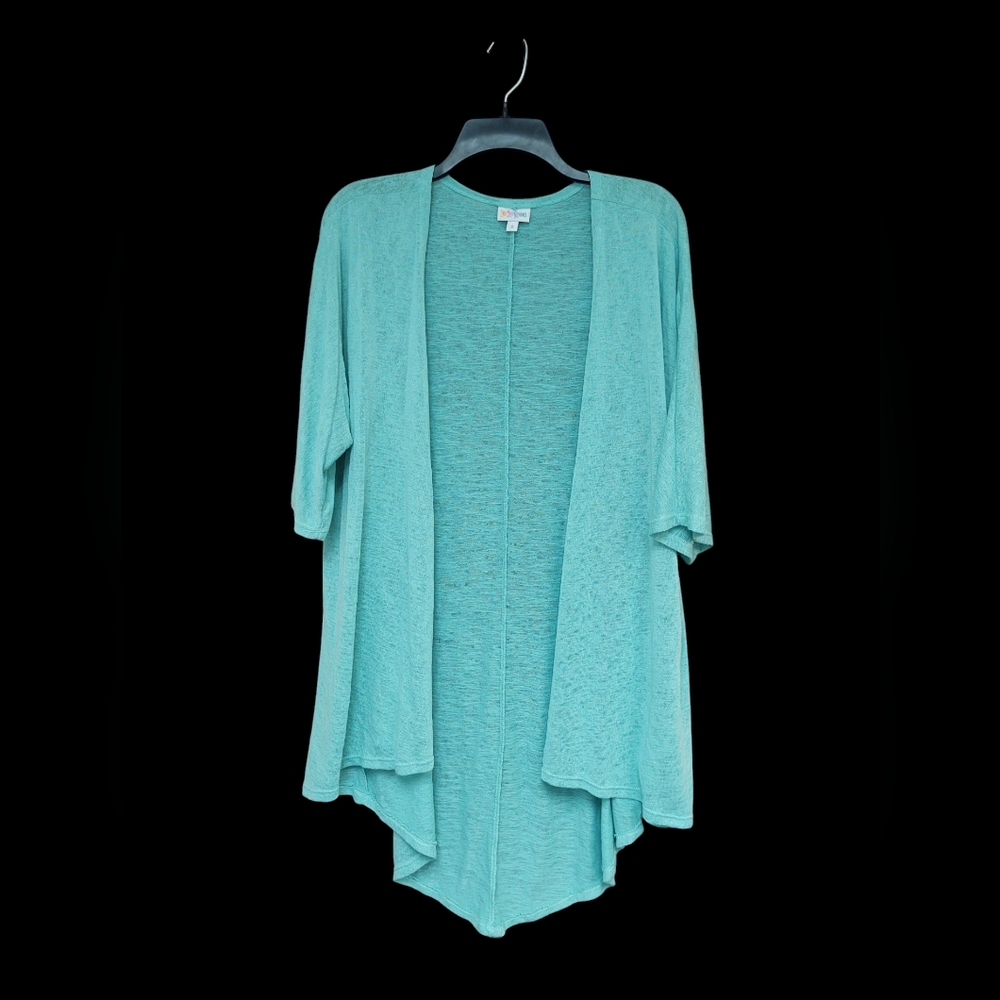 EUC Lularoe Women's Open Front Cardigan Mint Green/Light Turquoise S